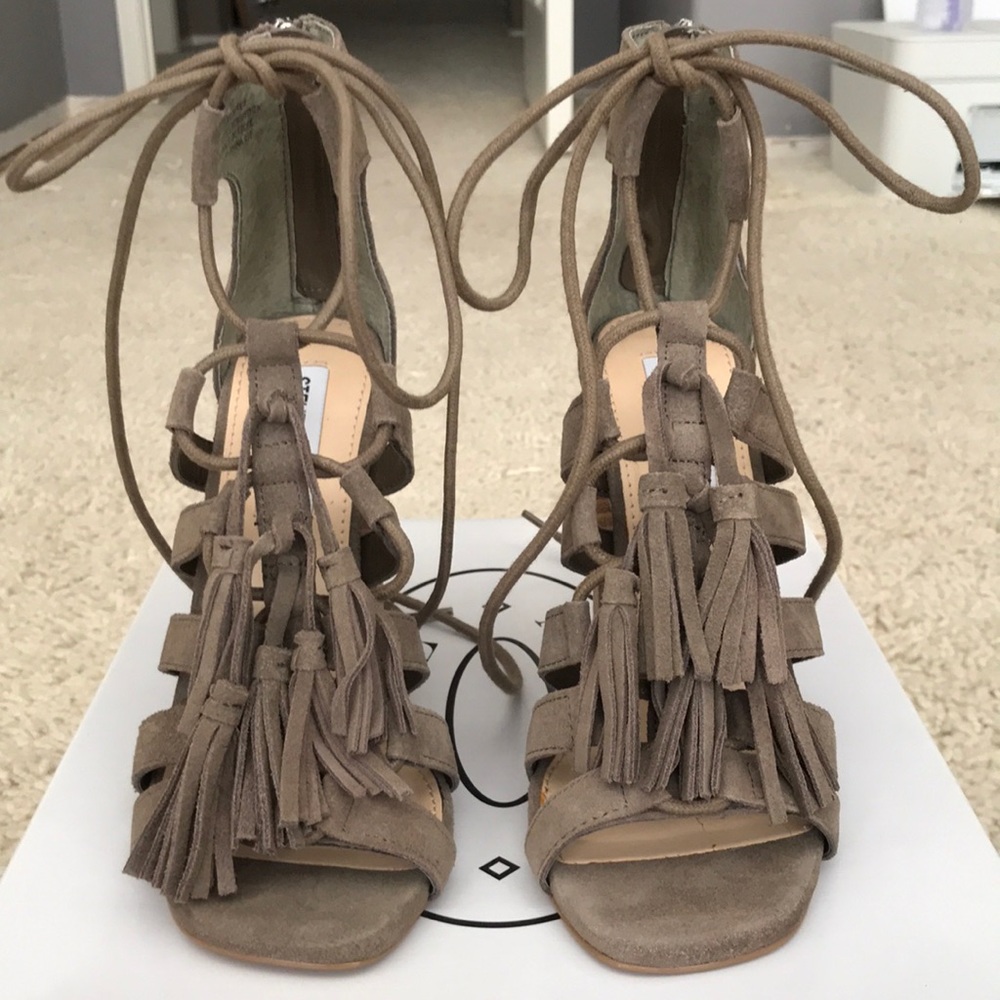 Steve Madden Tasssal Taupe Suede
